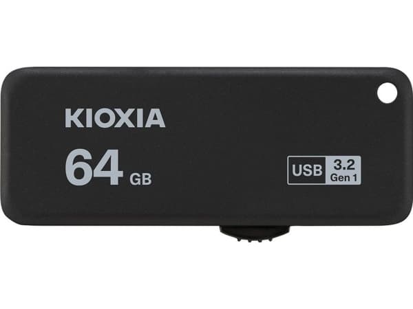 KIOXIA TransMemory U365 - USB-flashstasjon - 64 GB - USB 3.2 Gen 1 - matt svart