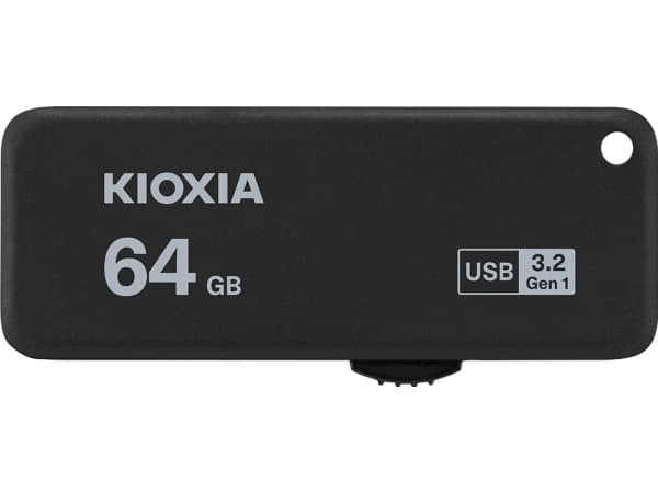 KIOXIA TransMemory U365 - USB-flashstasjon - 64 GB - USB 3.2 Gen 1 - matt svart