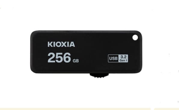 KIOXIA TransMemory U365 - USB flash-enhet - 256 GB - USB 3.2 Gen 1 - mattsvart