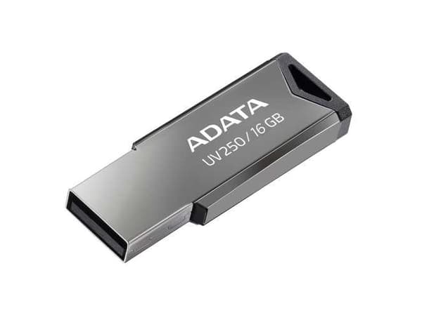 ADATA UV250 - USB-flashstasjon - 16 GB - USB 2.0 - sølv