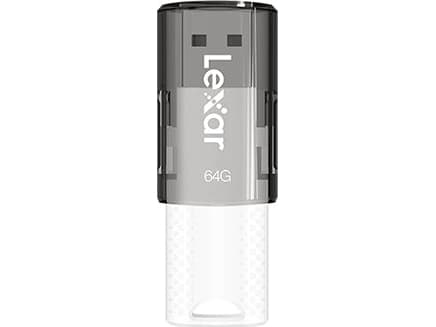 Lexar JumpDrive® S60, 64 GB, USB A-tyyppi, 2.0, Liuku, 8 g, Musta