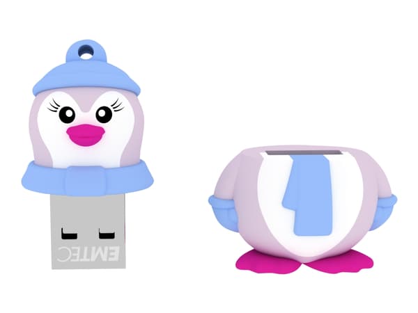 EMTEC Animalitos Marine Range M336 Miss Penguin - USB-flashstasjon - 16 GB - USB 2.0