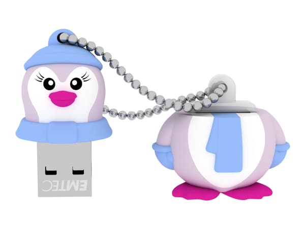 EMTEC Animalitos Marine Range M336 Miss Penguin - USB-flashstasjon - 16 GB - USB 2.0
