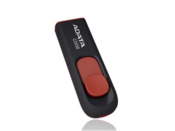ADATA Classic Series C008 - USB flash-enhet - 32 GB - USB 2.0 - svart, röd