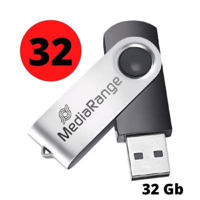 MediaRange MR911 drejelig USB-flash drive | Memory stick | 32 GB, USB 2.0