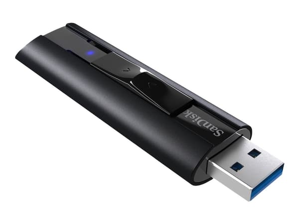 SanDisk Extreme PRO, 512 GB, USB A-tyyppi, 3.2 Gen 1 (3.1 Gen 1), 420 MB/s, Liuku, Musta