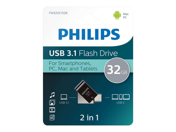 Philips FM32DC152B - USB flash-enhet - 32 GB - USB 3.1 / USB-C