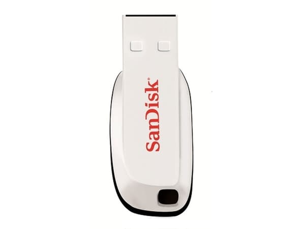 SanDisk Cruzer Blade - USB-flashstasjon - 16 GB - USB 2.0 - hvit