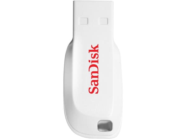 SanDisk Cruzer Blade - USB-flashstasjon - 16 GB - USB 2.0 - hvit