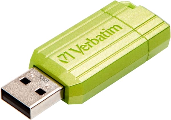 Verbatim Store 'n' Go Pin Stripe USB Drive - USB flash-enhet - 32 GB - USB 2.0 - eukalyptusgrön