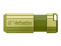 Verbatim Store 'n' Go Pin Stripe USB Drive - USB flash-enhet - 32 GB - USB 2.0 - eukalyptusgrön