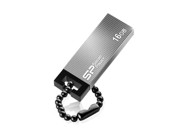 SILICON POWER Touch 835 - USB flash-enhet - 16 GB - USB 2.0 - järngrå