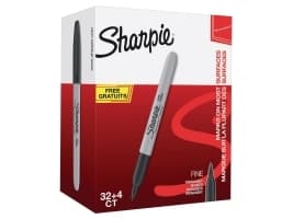 Sharpie Marker Fein Rundspitze 32+4 Vorteilspackung