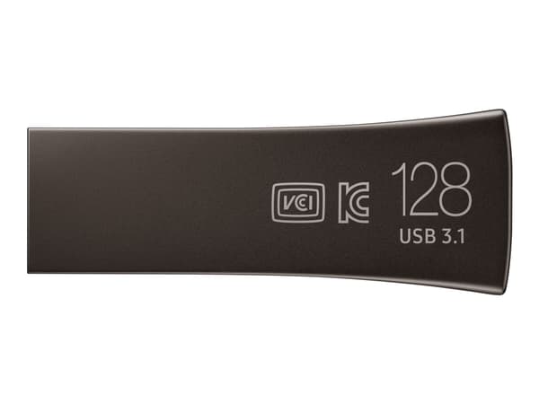 Samsung BAR Plus MUF-128BE4 - USB-flashstasjon - 128 GB - USB 3.1 Gen 1 - titangrå