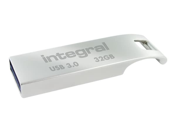 Integral Arc USB 3.0 - USB flash-enhet - 32 GB - USB 3.0 - zink Silver