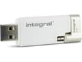 Pikkukuva 4 / 4: Integral 64GB USB3.0 DRIVE LIGHTNING USB ISHUTTLE WHITE DUAL CONNECTOR USB-muisti USB Type-A / Lightning 3.2 Gen 1 (3.1 Gen 1) Hopea, Valkoinen