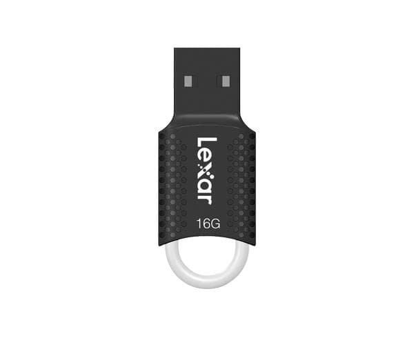 Lexar JumpDrive V40, 16 GB, USB A-tyyppi, 2.0, Ilman suojusta, 2,6 g, Musta