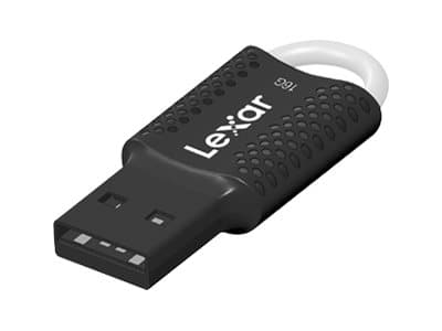 Lexar JumpDrive V40, 16 GB, USB A-tyyppi, 2.0, Ilman suojusta, 2,6 g, Musta musta