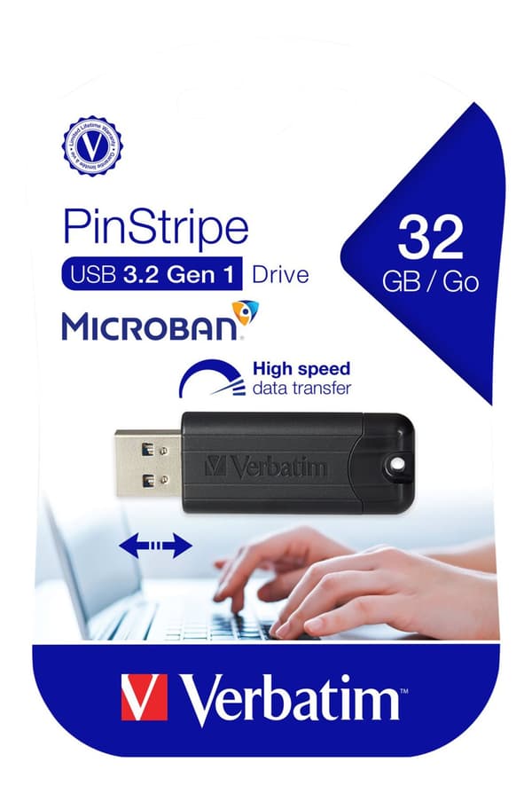 PinStripe USB Flash drive 32GB USB 3.0 retractable connect