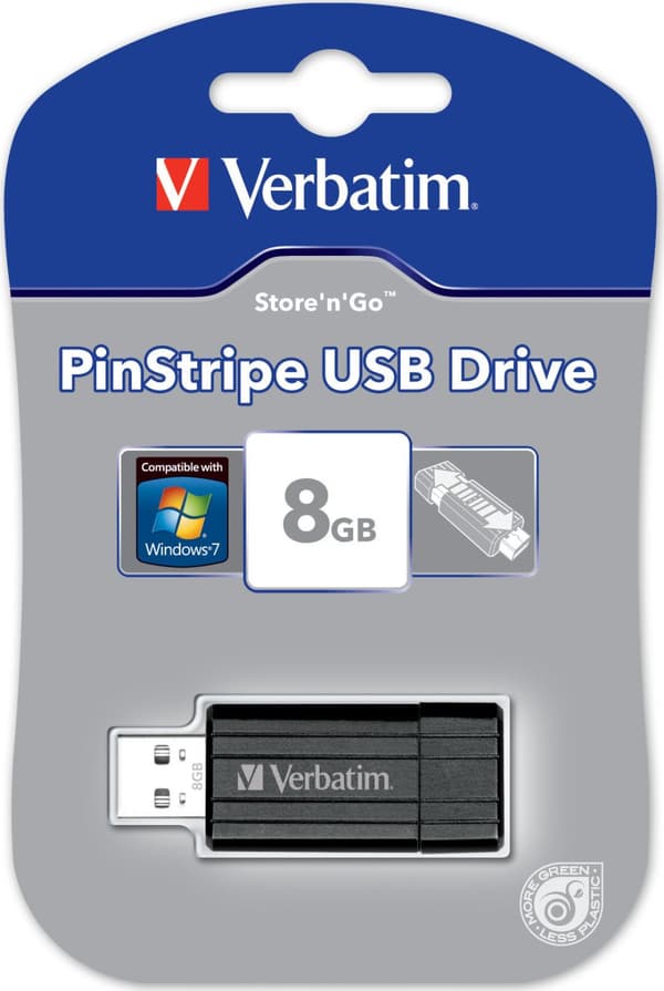 USB 2.0 memory Store'N'Go 8GB  PinStripe extendable USB Sort