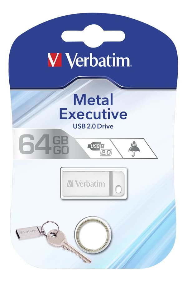 Store 'n' Go Metal Executive Silver USB 2.0 Drive 64G