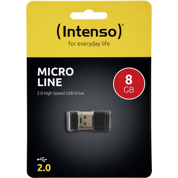 Intenso Micro Line USB-minne 4 GB Svart 3500450 USB 2.0