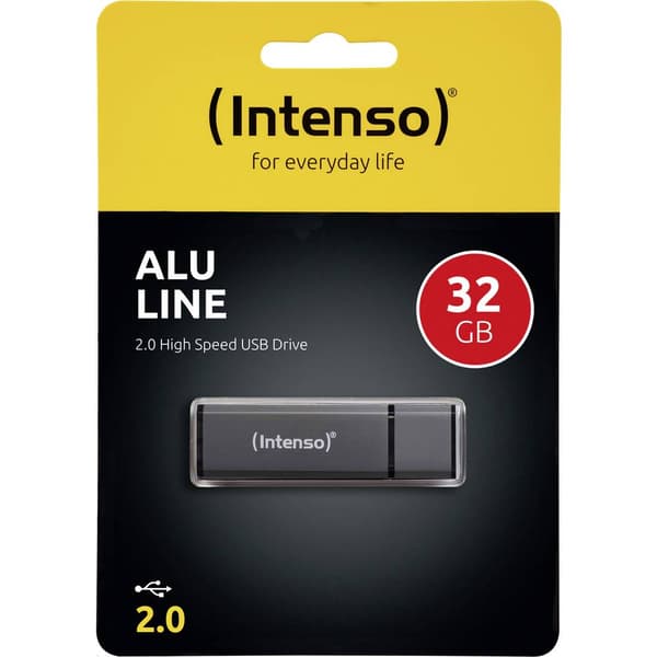 Intenso Alu Line USB-minne 32 GB Antracit 3521481 USB 2.0