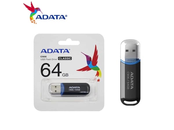 ADATA Classic Series C906 - USB flash-enhet - 64 GB - USB 2.0 - svart