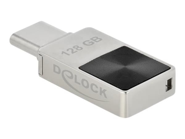 Delock Mini Memory Stick - USB-flashstasjon - 128 GB - USB-C 3.2 Gen 1 Sølv
