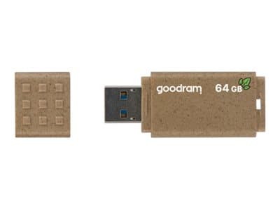 GOODRAM UME3 - USB flash-enhet - 64 GB - USB 3.0 - mörk beige