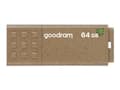 Miniatyrbild 5 av 5: GOODRAM UME3 - USB flash-enhet - 64 GB - USB 3.0 - mörk beige