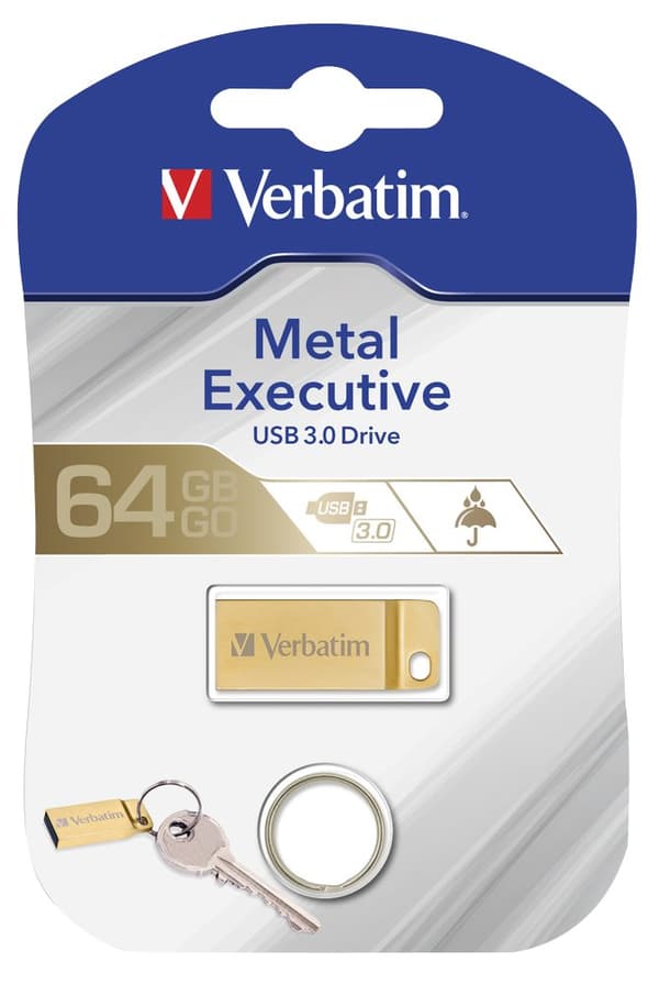 Store 'n' Go Metal Executive Gold USB 3.0 Drive 64GB