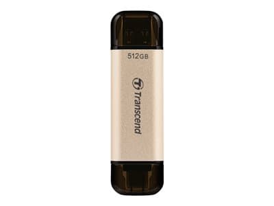 Transcend JetFlash 930C - USB-flashstasjon - 256 GB - USB 3.2 Gen 1 / USB-C - gull Gull