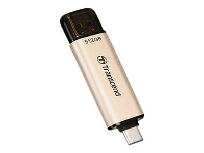 Transcend JetFlash 930C - USB-minne - 512 GB - USB 3.2 Gen 1 / USB-C - guld