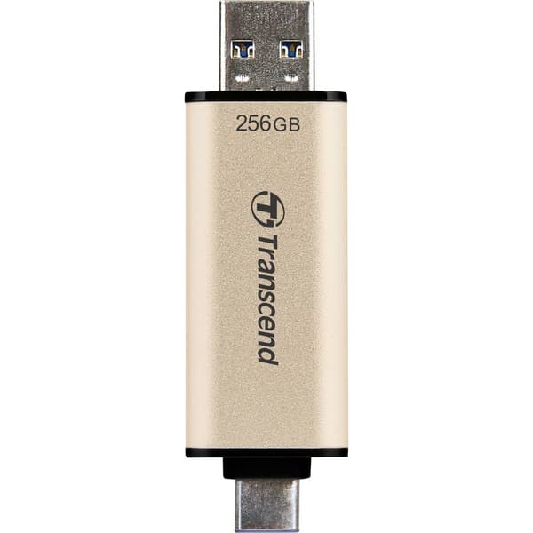 Transcend JetFlash 930C USB-minne 256 GB Guld TS256GJF930C USB 3.2 Gen 1, USB-C® Guld