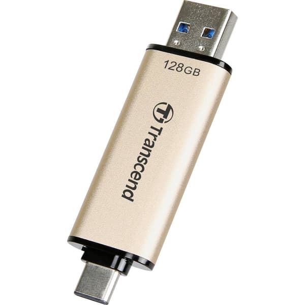 Transcend JetFlash 930C USB-minne 128 GB Guld TS128GJF930C USB 3.2 Gen 1, USB-C®