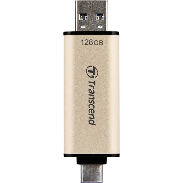 Transcend JetFlash 930C USB-minne 128 GB Guld TS128GJF930C USB 3.2 Gen 1, USB-C® Guld
