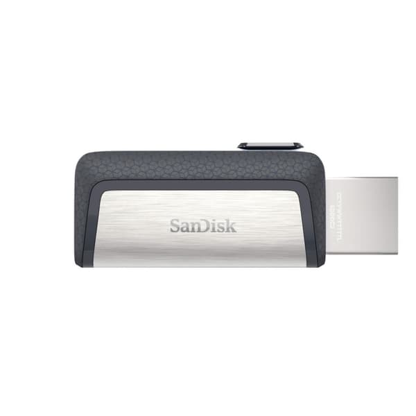 SANDISK USB-minne 3.1 Ultra Dual 64GB Typ C Sort, Sølv