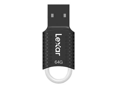 Lexar JumpDrive V40, 64 GB, USB A-tyyppi, 2.0, Ilman suojusta, 2,6 g, Musta