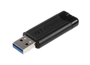 PinStripe 256GB USB Drive USB 3.0 retractable design black Sort