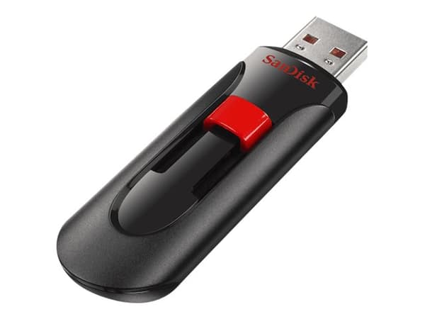 SanDisk Cruzer Glide - USB-flashstasjon - kryptert - 32 GB - USB 2.0 (en pakke 3)