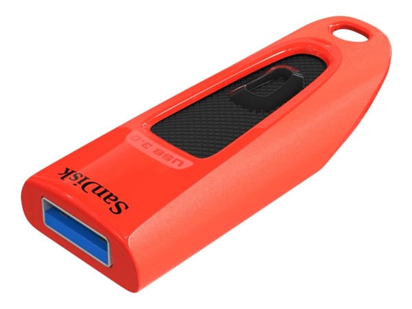 SanDisk Ultra - USB flash-enhet - 64 GB - USB 3.0 - blå, röd (paket om 2)