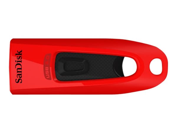 SanDisk Ultra - USB flash-enhet - 64 GB - USB 3.0 - blå, röd (paket om 2)
