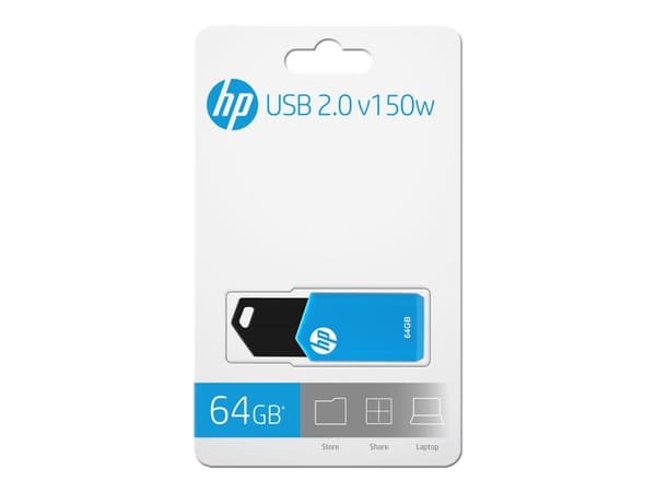 HP v150w - USB flash-enhet - 64 GB - USB 2.0