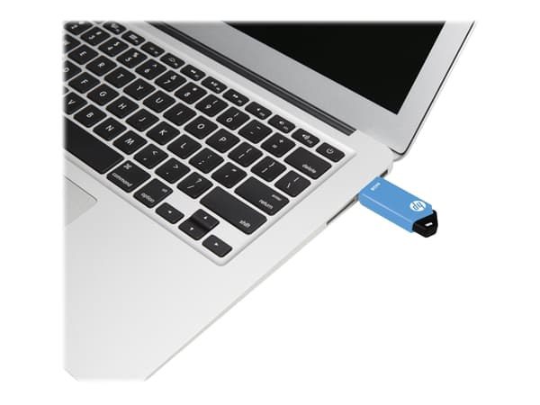 HP v150w - USB flash-enhet - 64 GB - USB 2.0 Svart, Blå