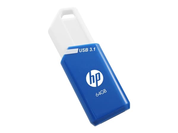 PNY x755w, 64 GB, USB A-tyyppi, 3.2 Gen 1 (3.1 Gen 1), 75 MB/s, Liuku, Sininen, Valkoinen