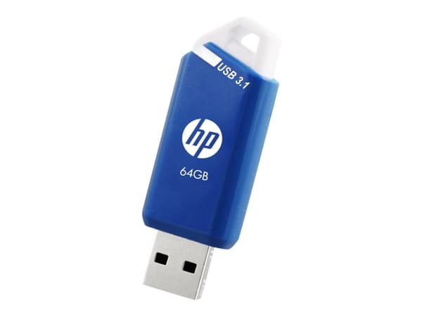 PNY x755w, 64 GB, USB A-tyyppi, 3.2 Gen 1 (3.1 Gen 1), 75 MB/s, Liuku, Sininen, Valkoinen