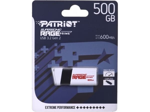 Patriot Supersonic RAGE Prime - USB flash-enhet - 500 GB - USB 3.2 Gen 2