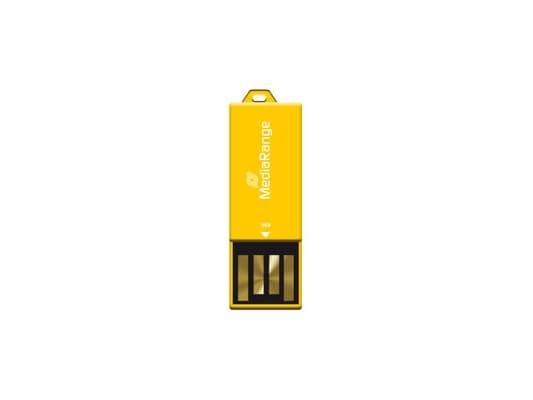 MediaRange Nano - USB flash-enhet - 16 GB - USB 2.0 - gul