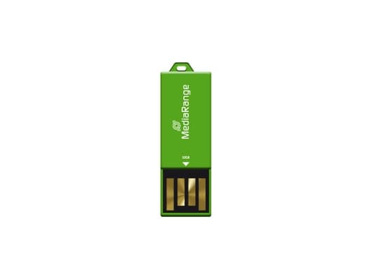 MediaRange MR977, 32 GB, USB A-tyyppi, 2.0, 14 MB/s, Ilman suojusta, Vihreä